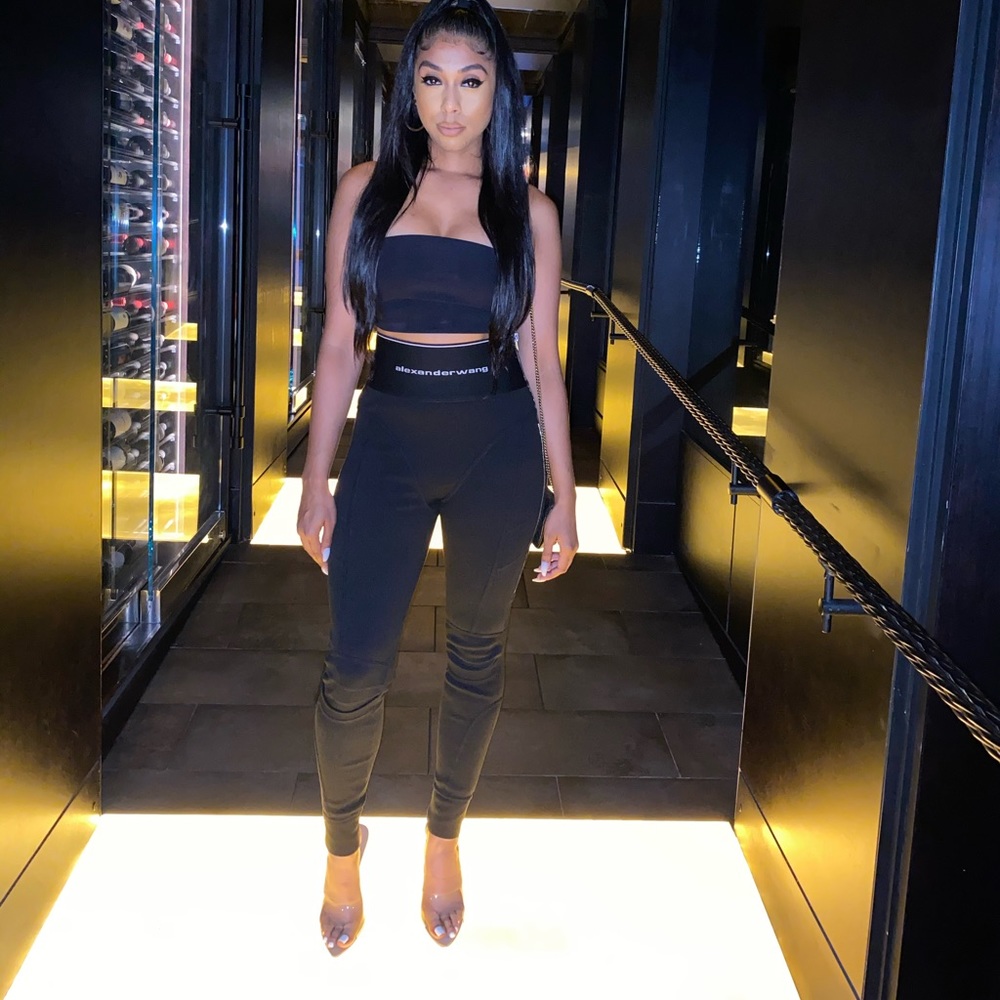 Alexander Wang Logo Elastic Leggings